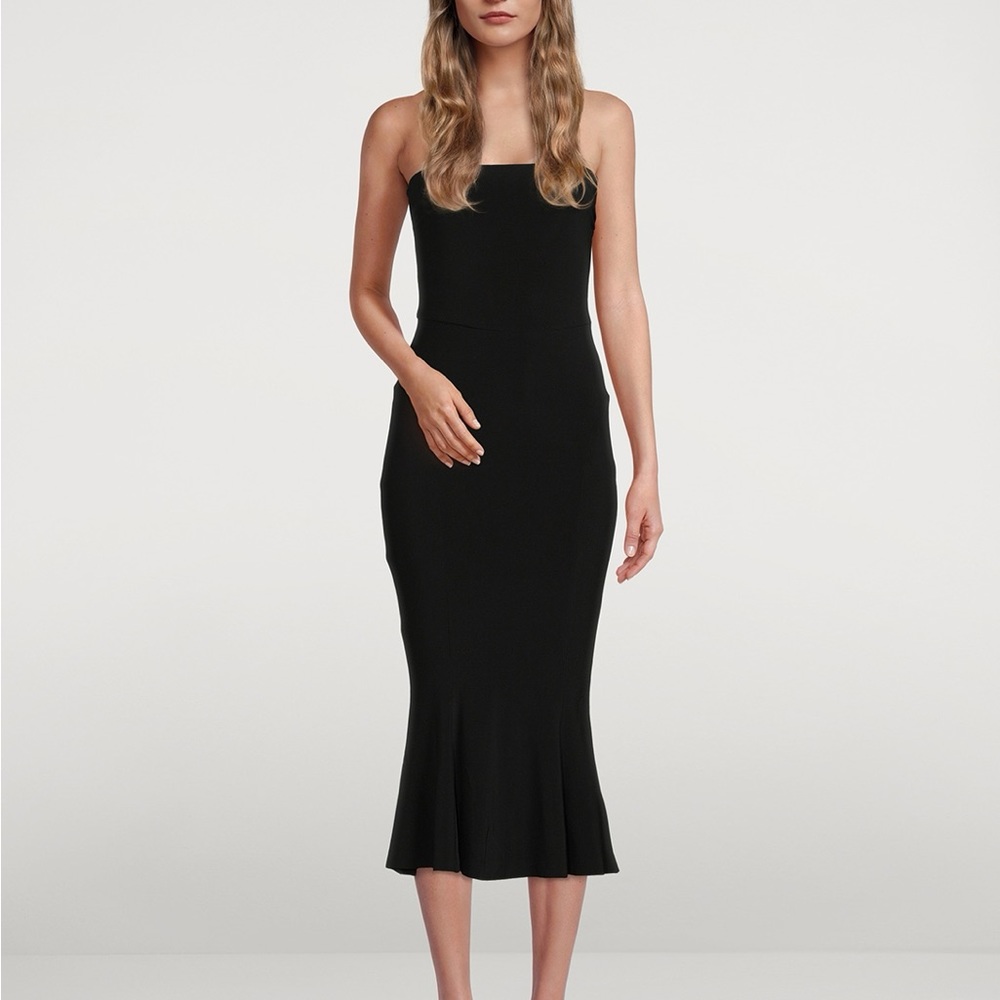 NWT Norma Kamali Black Strapless Dress - Picture 1 of 16